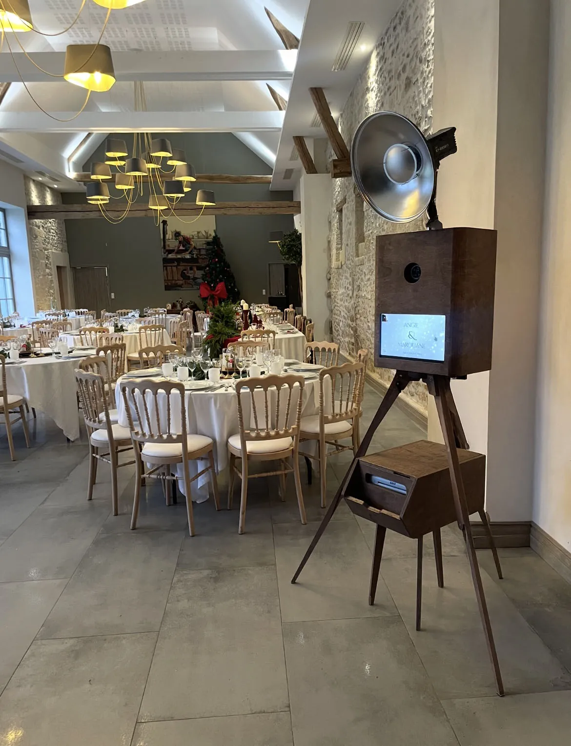 Détail du photobooth vintage ClicSmile